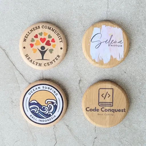 Persionalised wooden bottle opener with magnets