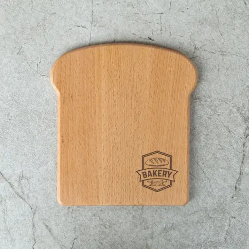 [BK15-01275-P-041894] Deska do krojenia w kształcie tosta, kromki 220x200x15mm personalizowana 